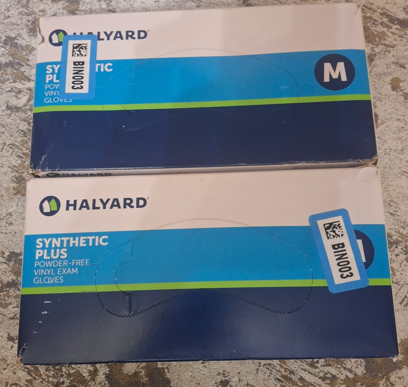 Halyard Synthetic Plus Vinyl Exam Gloves Size Medium 100 Count 2-Pack Lot 50032
