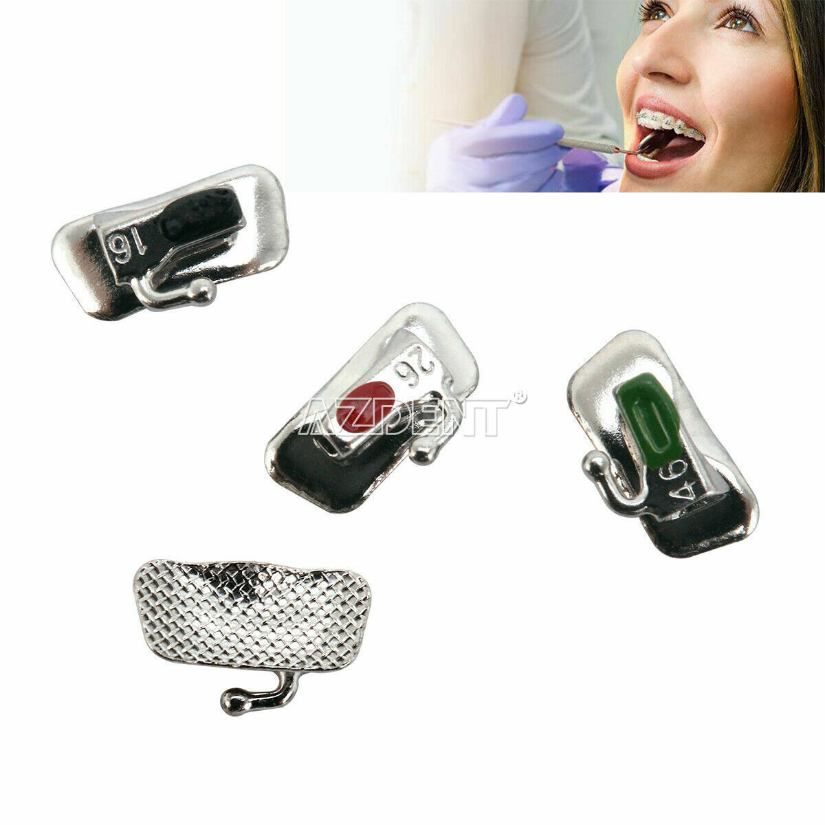 4PCS Dental Orthodontic Buccal Tube Roth .022 1st Molar Bondable Non-convertible