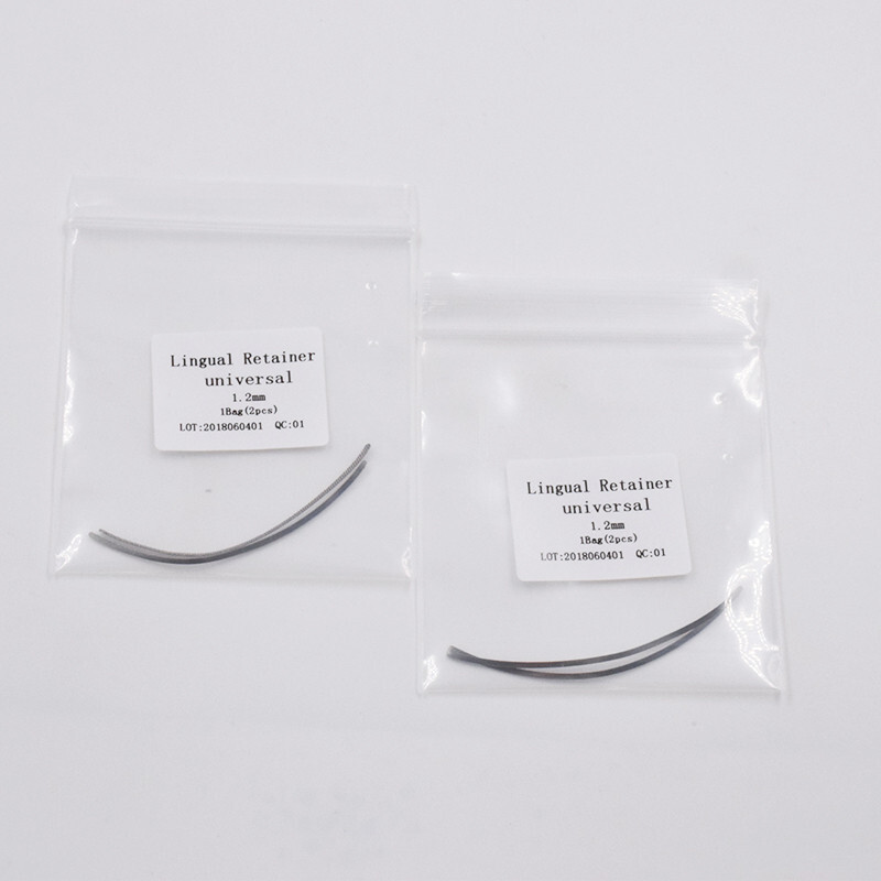 2 Pcs/Pack Dental Ortho Lingual Retainer Universal 1.2mm/2.0mm Splints Mesh Base