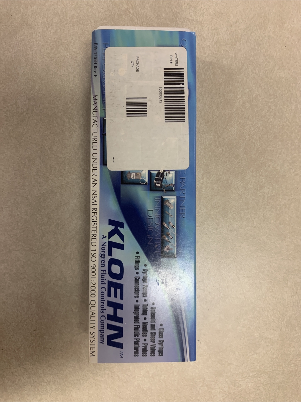 Kloehn Norgren 91-030-151B 17584 Rev. E 4000 Series 2.5mL Syringe