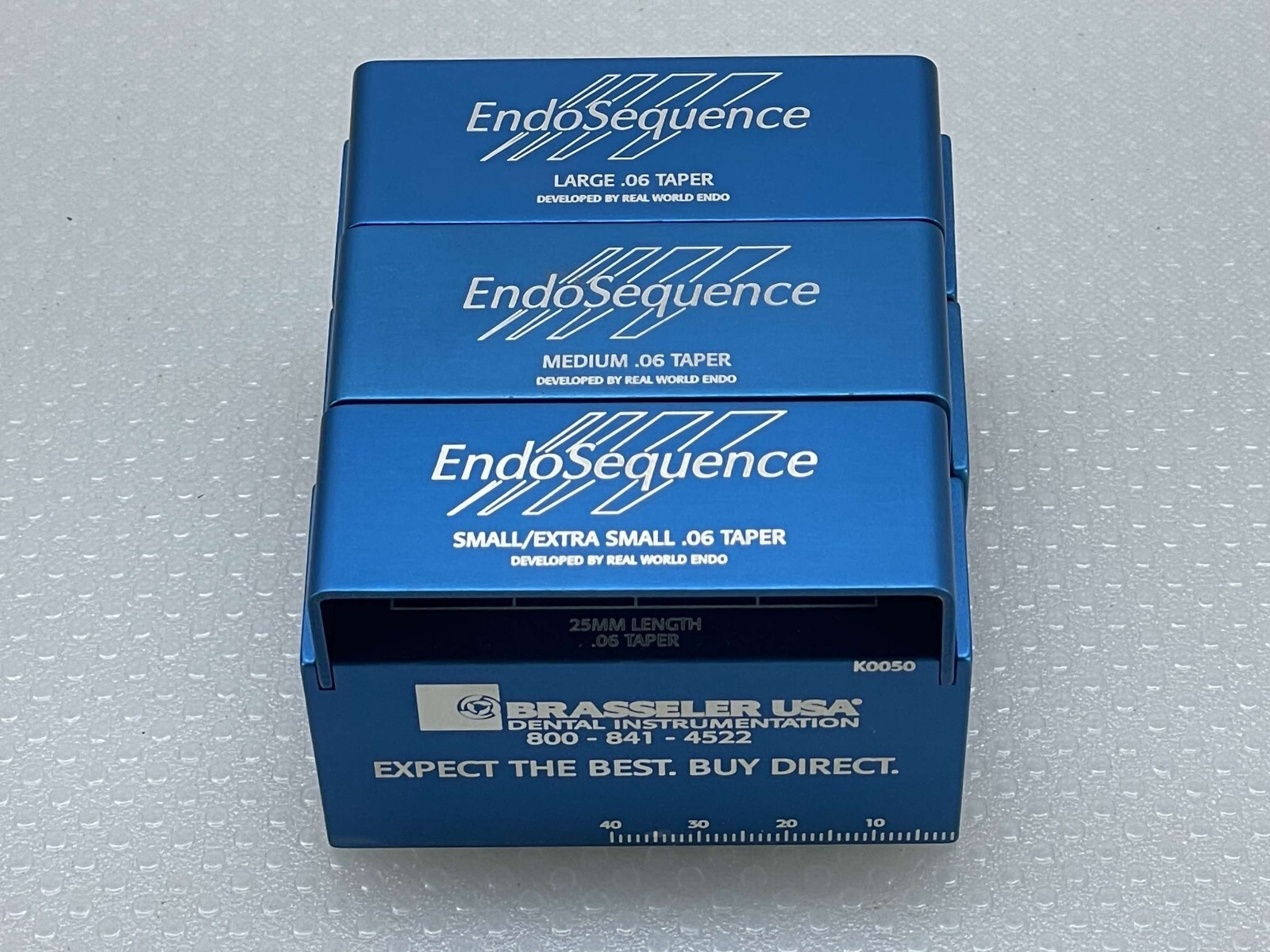 Brasseler USA Endosequence Files Block Set : 25mm,Taper.06, Large,Medium,Small