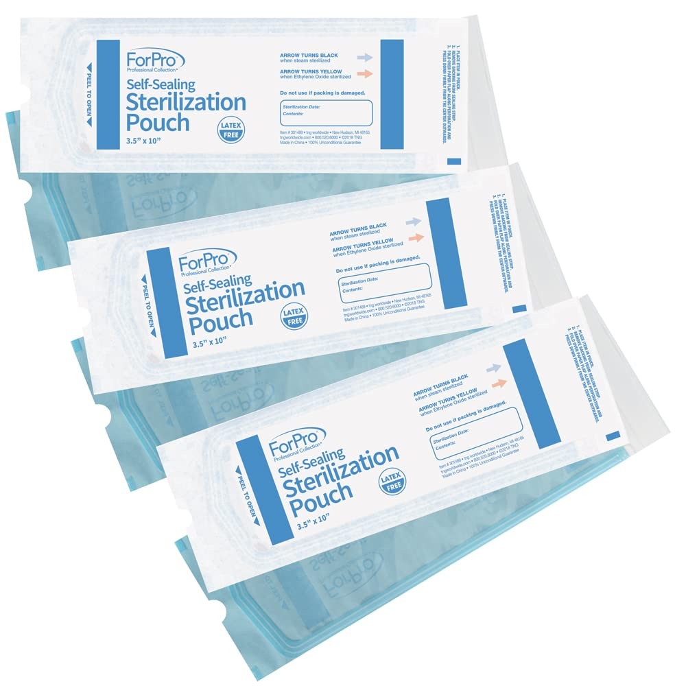 SelfSealing Sterilization Pouches, LatexFree, Color Changing Indicator, 3.5″ …