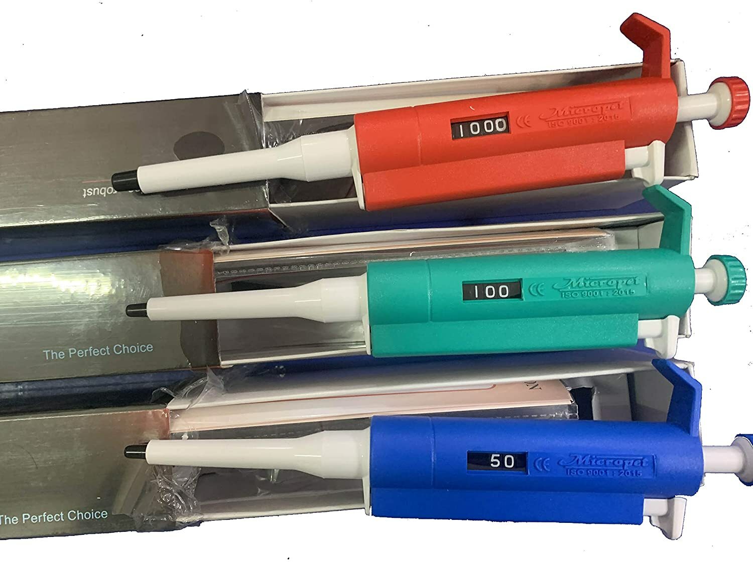 Micropipette Set Variable Volume 5-50Ul,10-100Ul,100-1000Ul Set Total 3 No Combo