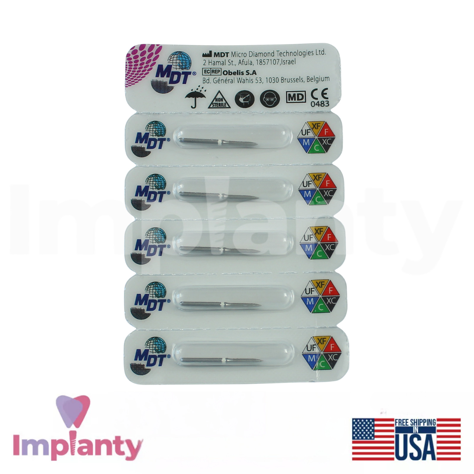 MDT Dental Flame FG Diamond Burs 249 Contouring Shaping Restorative Applications