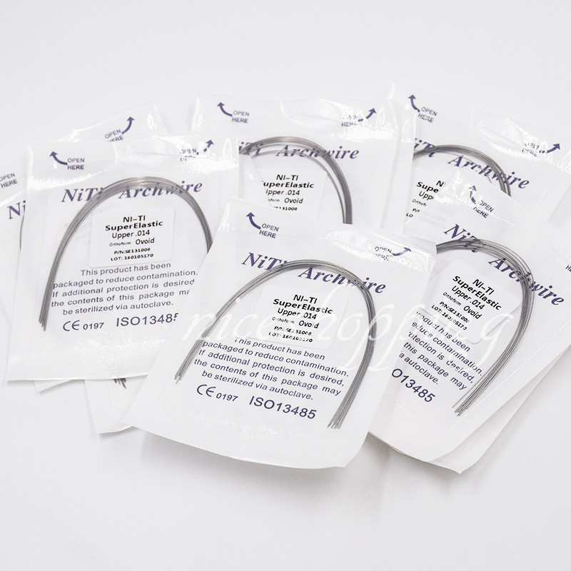 20 Packs Orthodontic Dental Arch Wire Super Elastic Niti Round Oval/Ovoid