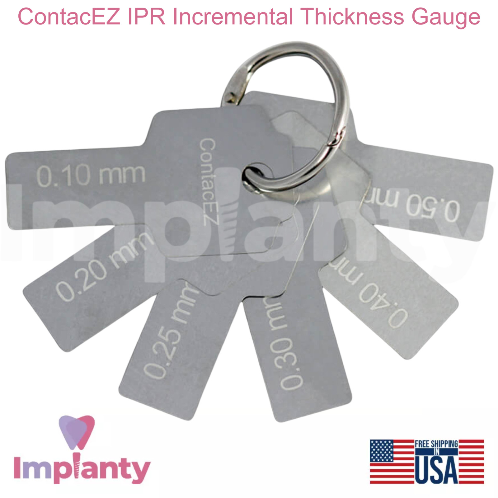 Dental IPR Incremental Thickness Reusable Stainless Steel Dentistry Gauge