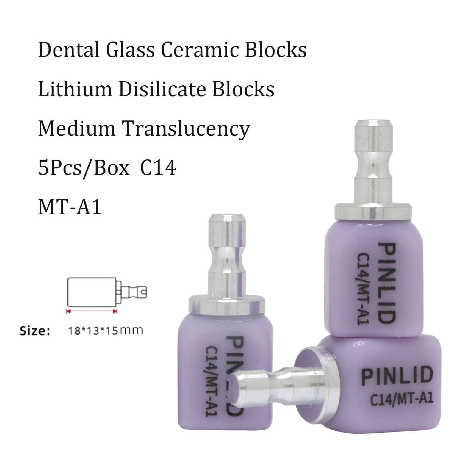 US CEREC Emax Compatible C14 MT CAD/CAM Ceramic Blocks – Lithium Disilicate