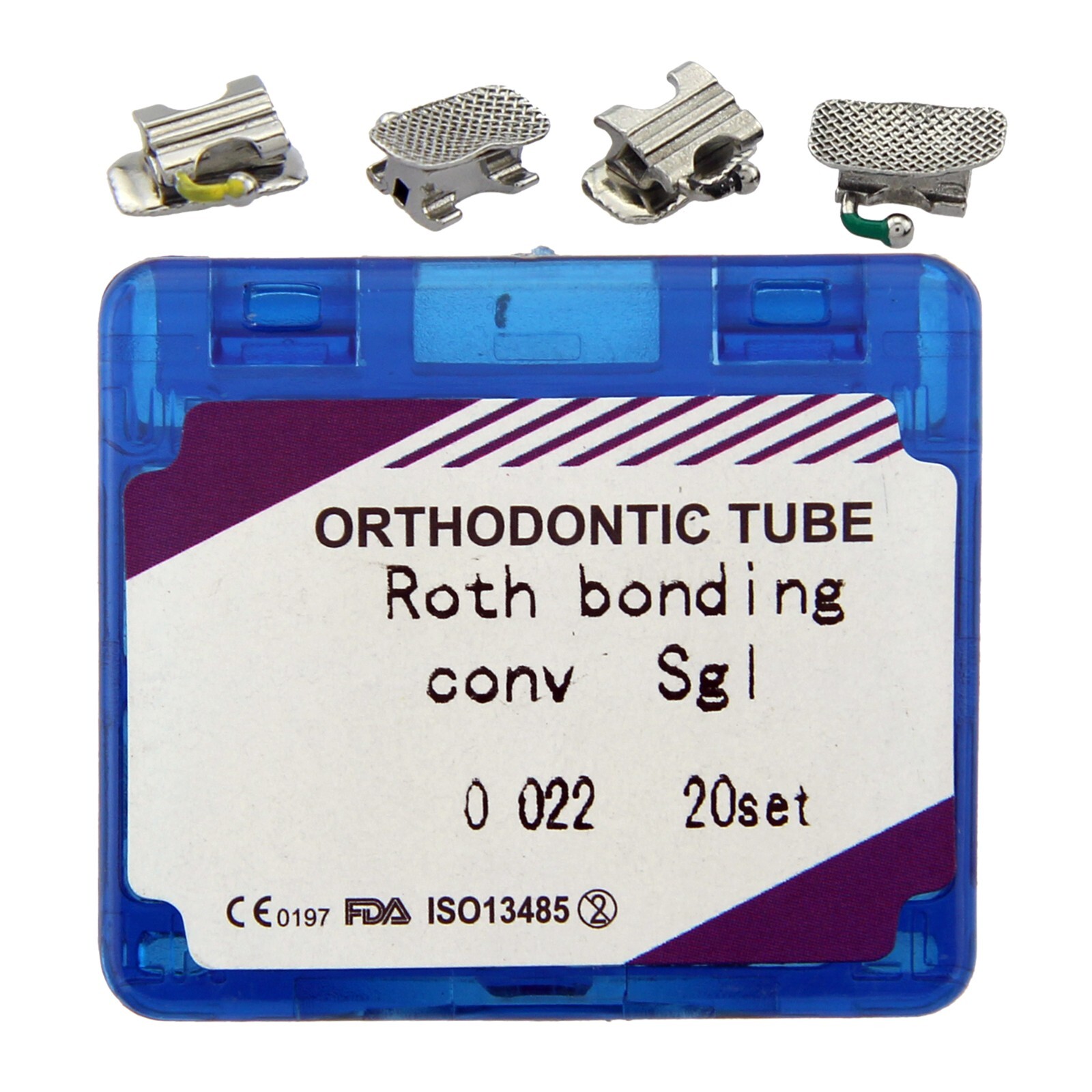 80 Tubos Ortodoncia Buccal Tube 1st Molar Single Tube Roth MBT 022 Bondable Conv