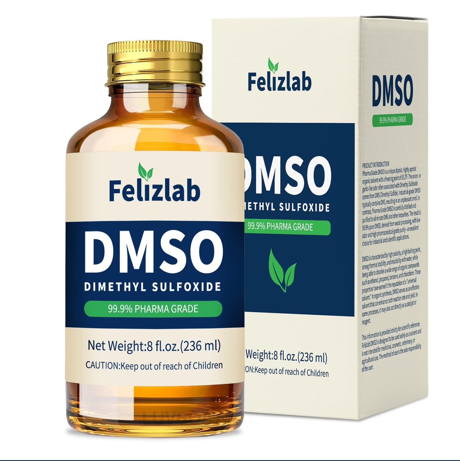 DMSO Liquid 99.9% Pure (Dimethyl Sulfoxide), 8 fl oz, Undiluted, Low Odor,…