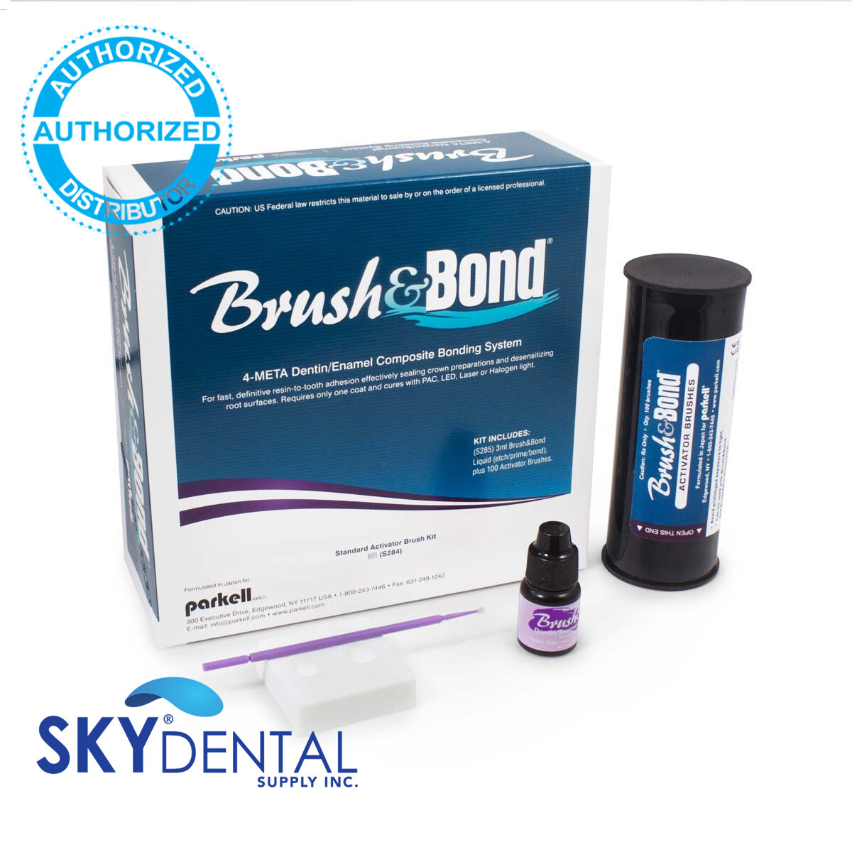 Parkell Brush & Bond Complete Kit Self-Etching Dentin Enamel Composite Ref# S284