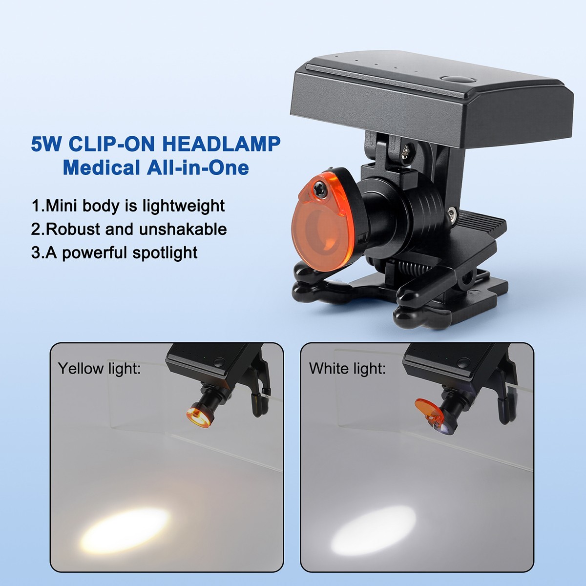 4.0X Dental Surgical Medical Loupes Magnifier Binocular Ergo /LED 5W Headlight