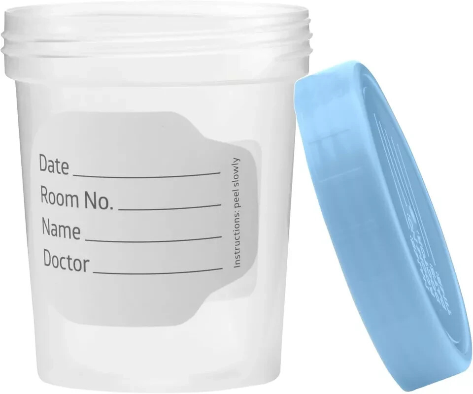 Specimen Cups with Leak Proof on Lids-4oz Clear Non-Sterile Urine Sample jar(10)