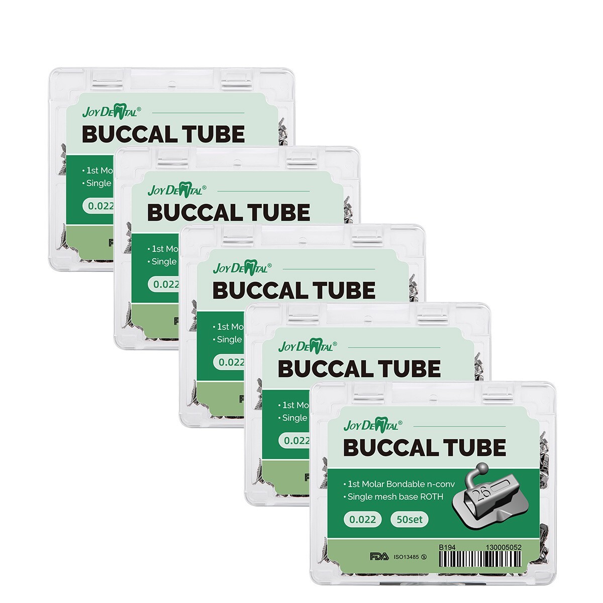 50Sets Dental Orthodontic Buccal Tube 1st Molar Bondable Non-Conv Roth.022 Mesh