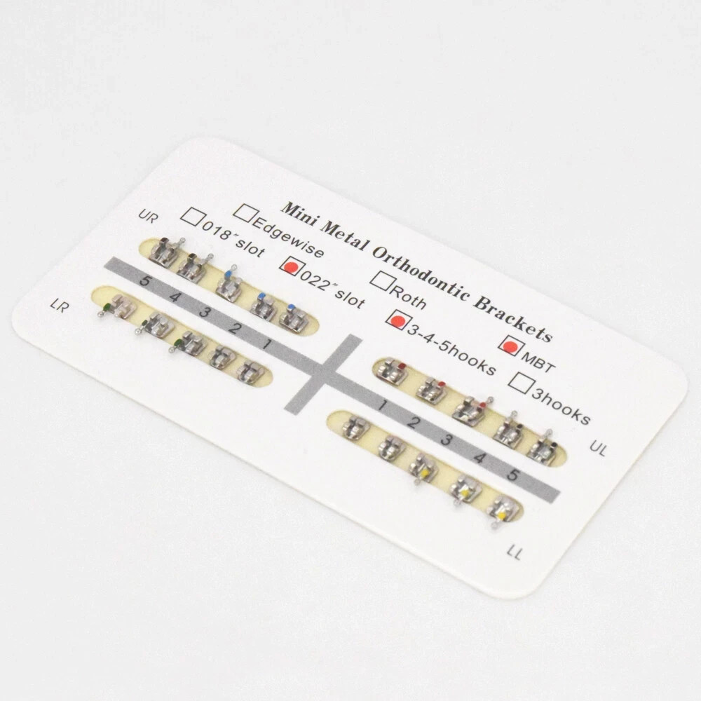 Dental Orthodontic Bracket Mini Standard MBT Roth.022 MIM Monoblock 3 4 5 Hook