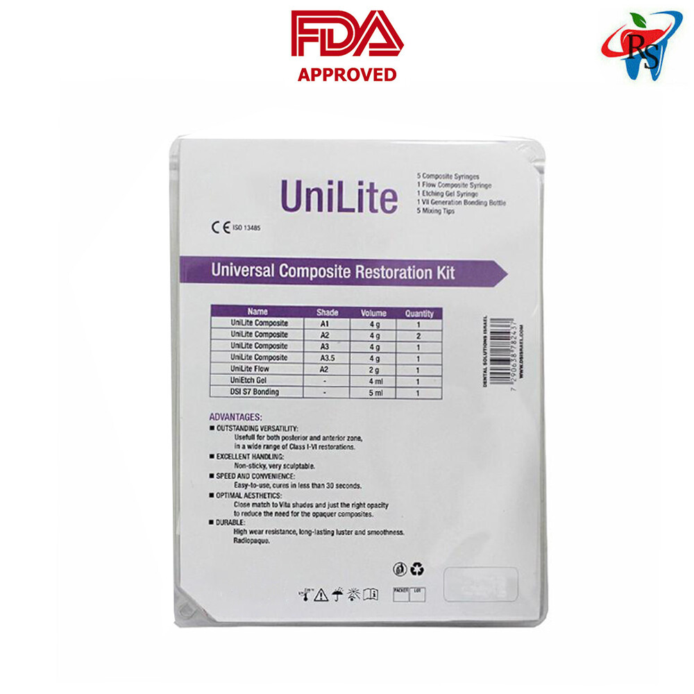 DSI Dental UniLite Universal Composite Teeth Restoration Kit Esthetic Light Cure