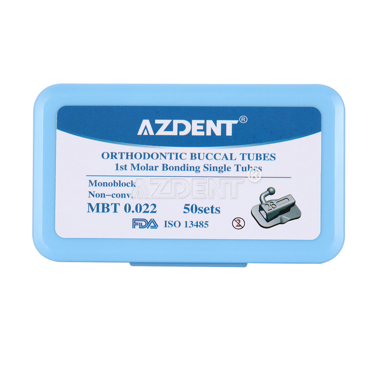 AZDENT Dental Orthodontic Buccal Tubes 1st 2nd Molar Tube Roth MBT 022 Bondable