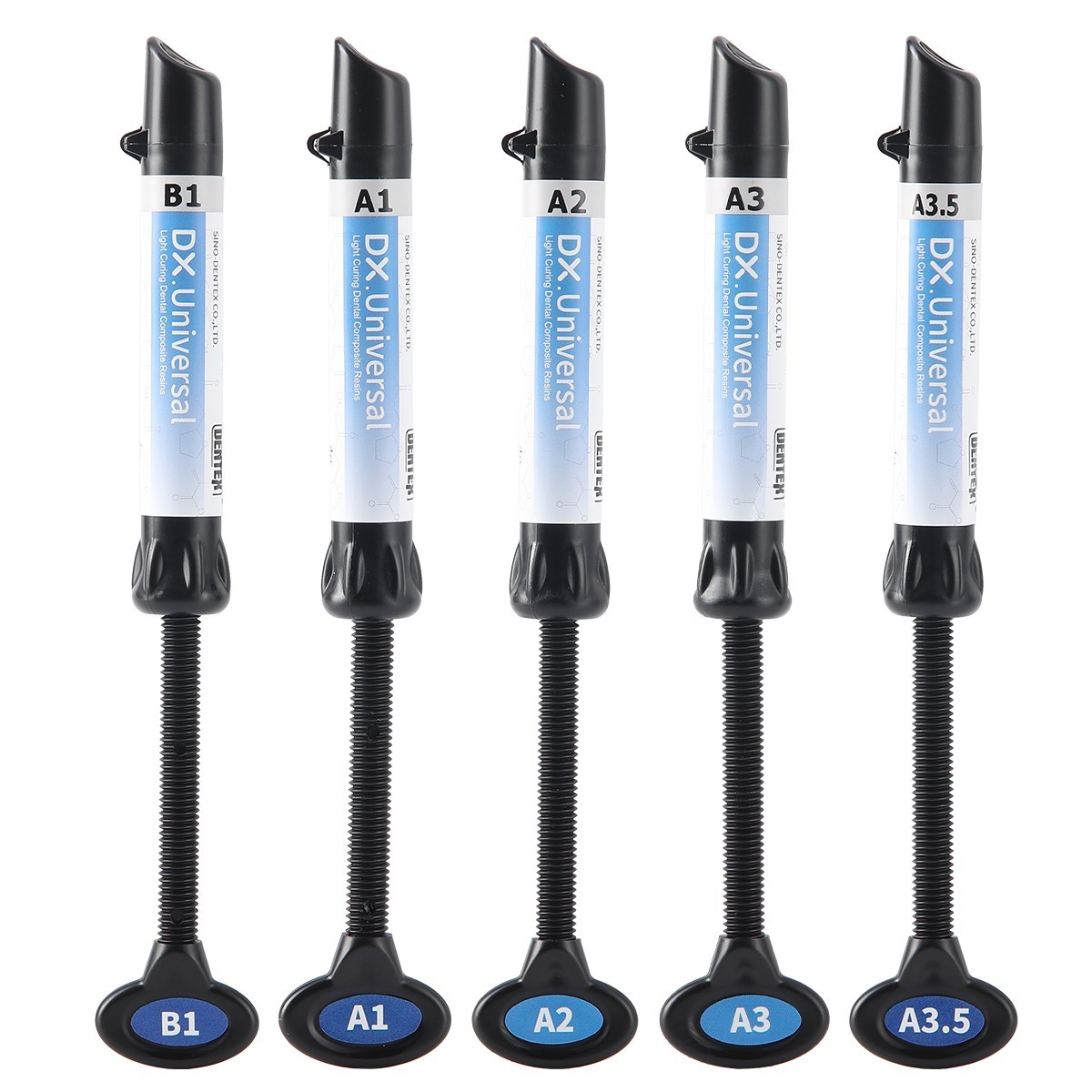 Dentex Dental resina de compuesto de cura Light Kit A1 A2 A3 A3.5 B1