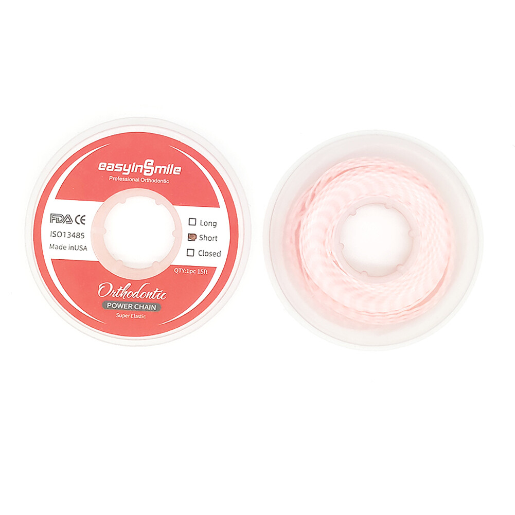 Dental Orthodontic Elastic Ultra Power Chain Rubber Band Long/Short/Continuous