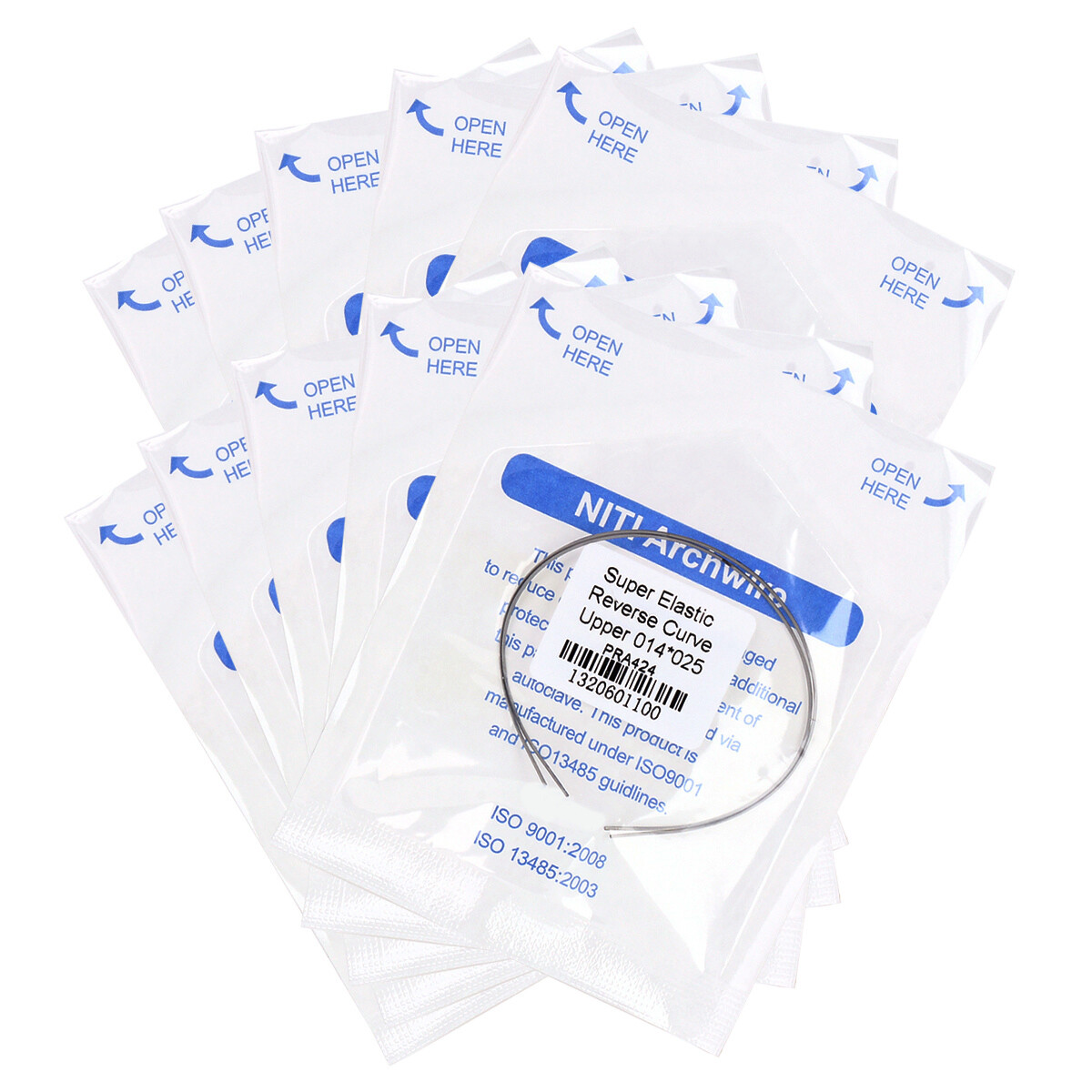 2pcs AZDENT Orthodontic Super Elastic Niti Reverse Curve Rectangular Arch Wire