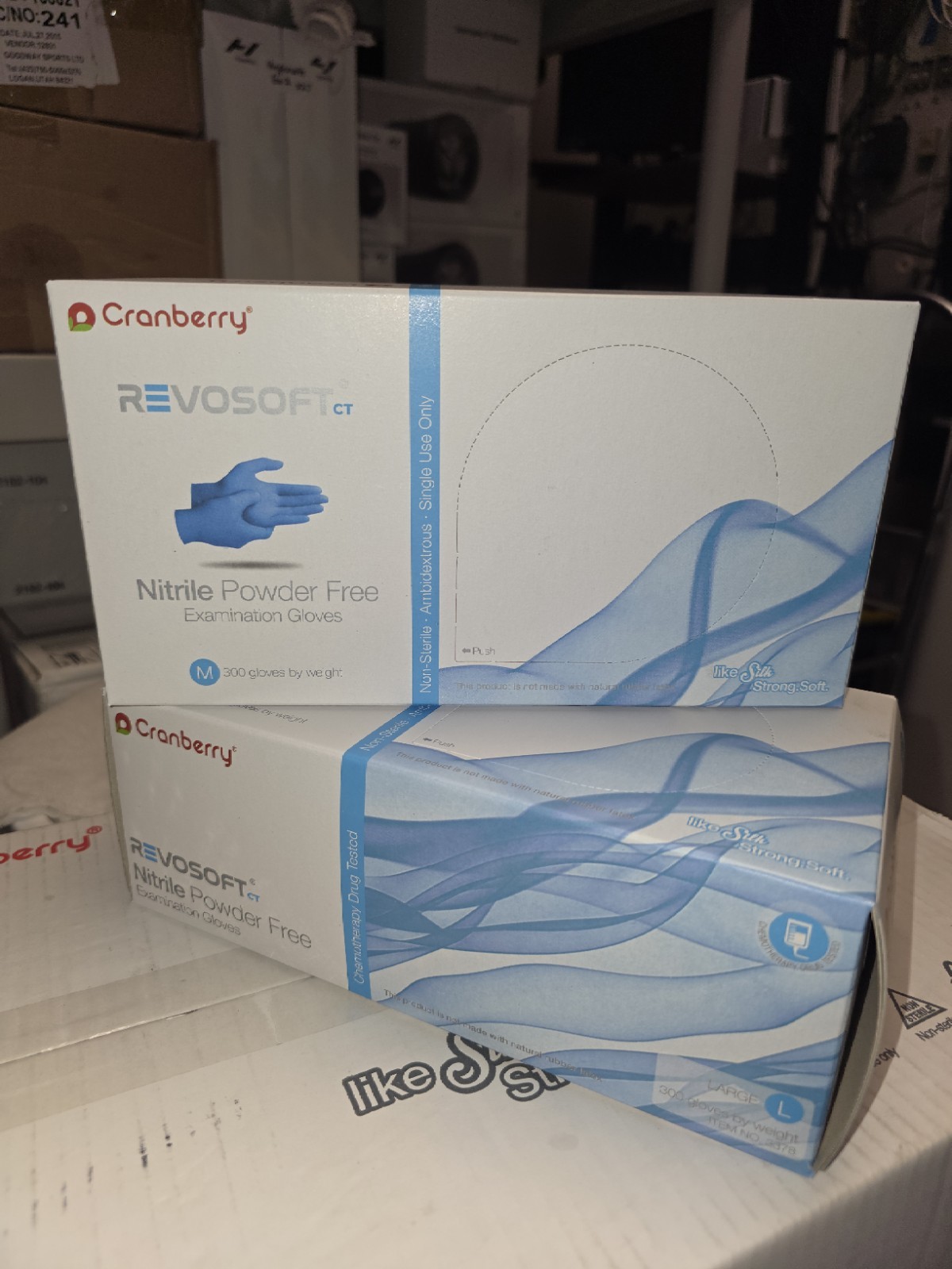 Cranberry Revosoft Nitrile Exam Gloves Latex And Power Free 3000ct Size Large