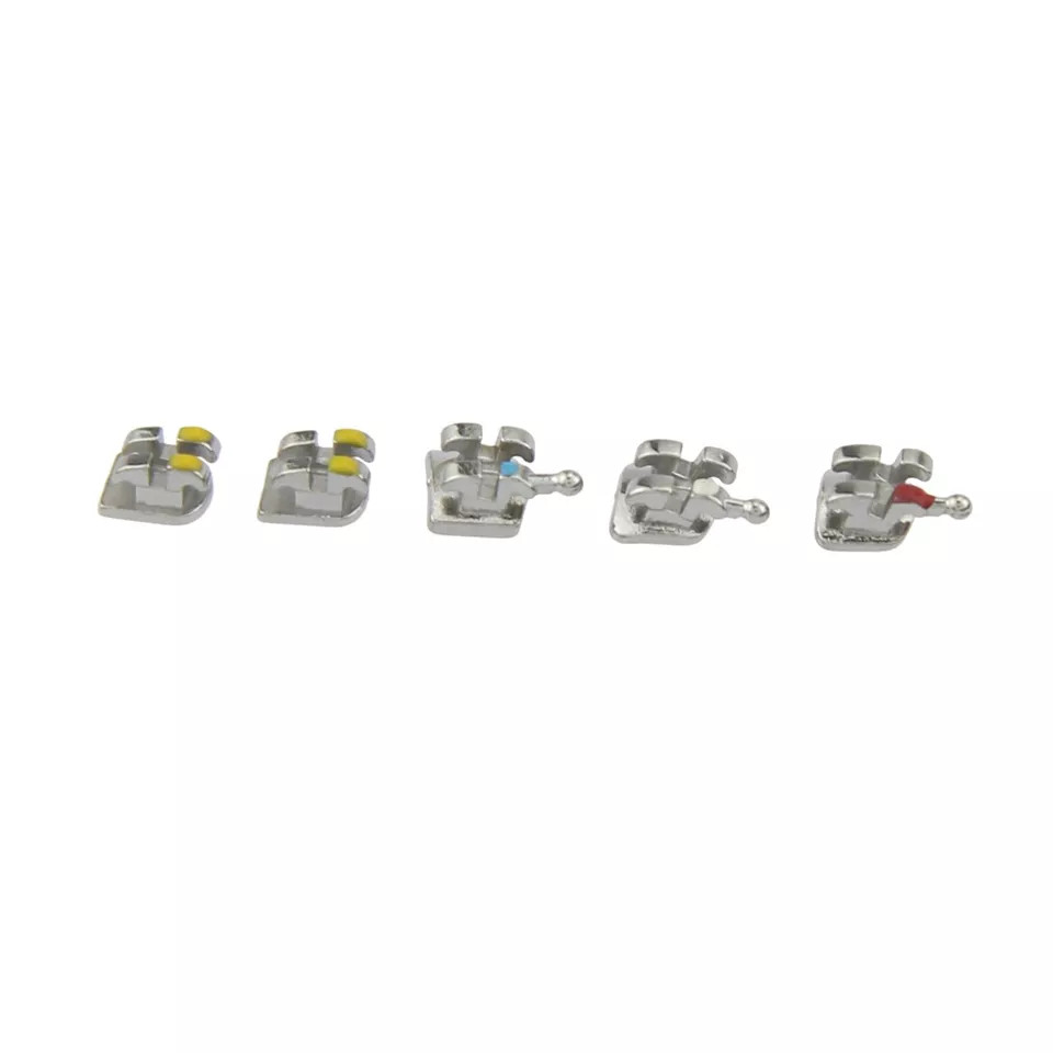 Dental Orthodontic Mini Brackets Braces Metal Roth MBT 018 022 345 Hooks MIM 5-5