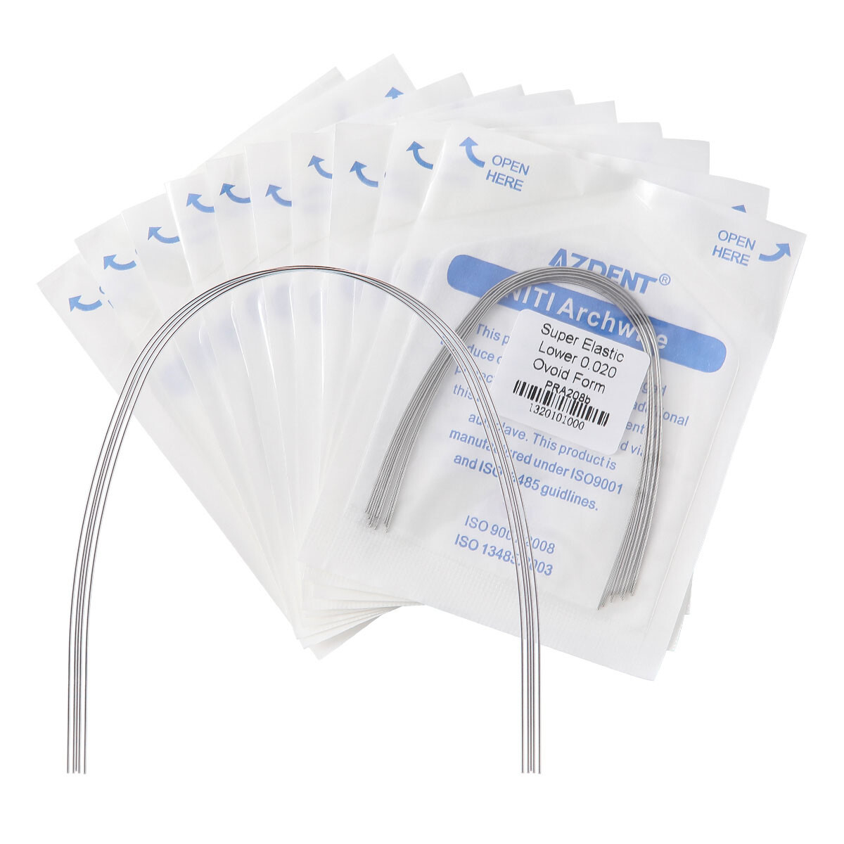 AZDENT Dental Orthodontic Metal Bracket Brace Mini/Standard Roth/MBT/Arch Wires
