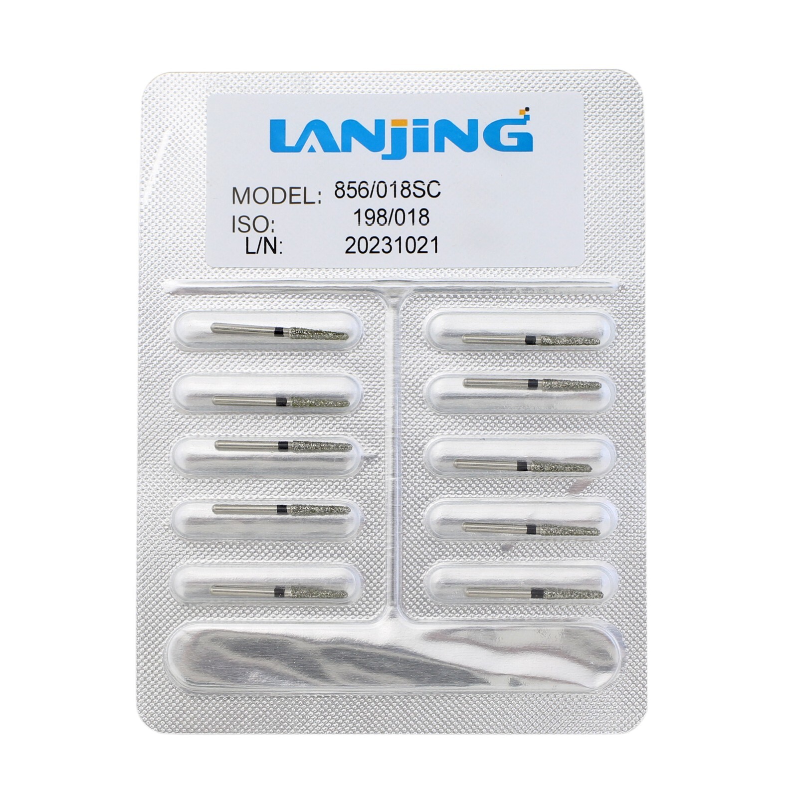 Diamond Dental Burs 856/018SC High Speed FG Shank for Implant & Crown Prep 1.8mm