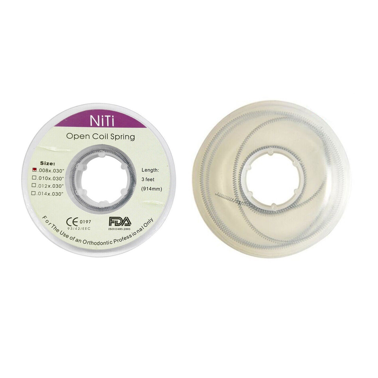 914mm Dental Orthodontic Niti Spool Open Coil Spring .008/010/012/014 Inch