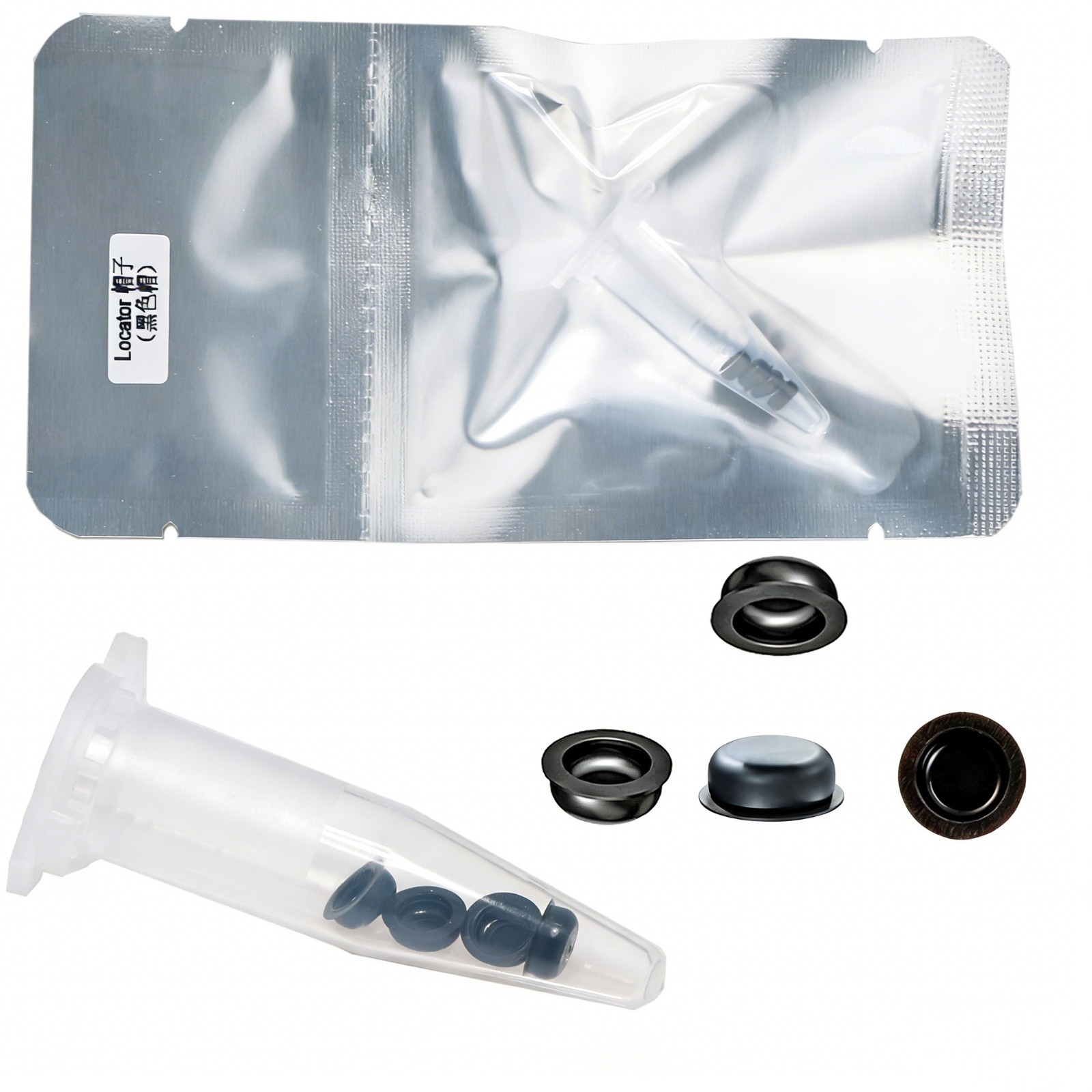 US Dental Fit Zest Locator Black Lab Processing Male Cap Replacement Inserts 4Pc