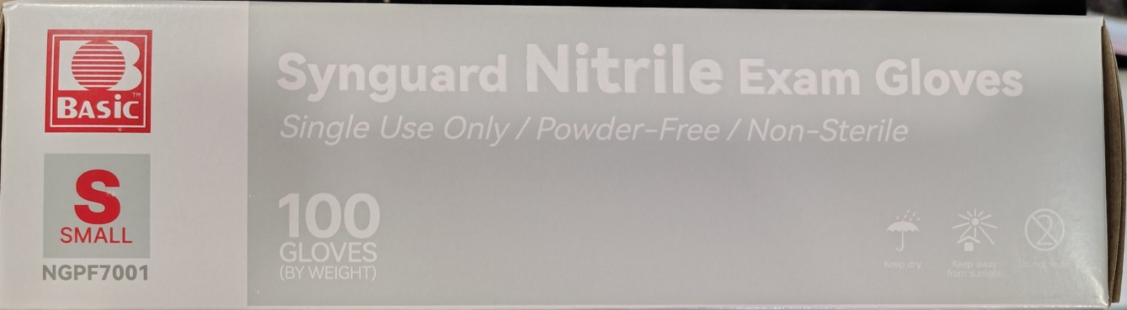 Synguard Nitrile Exam Gloves Blue Size Small Box Of 100 Latex Free