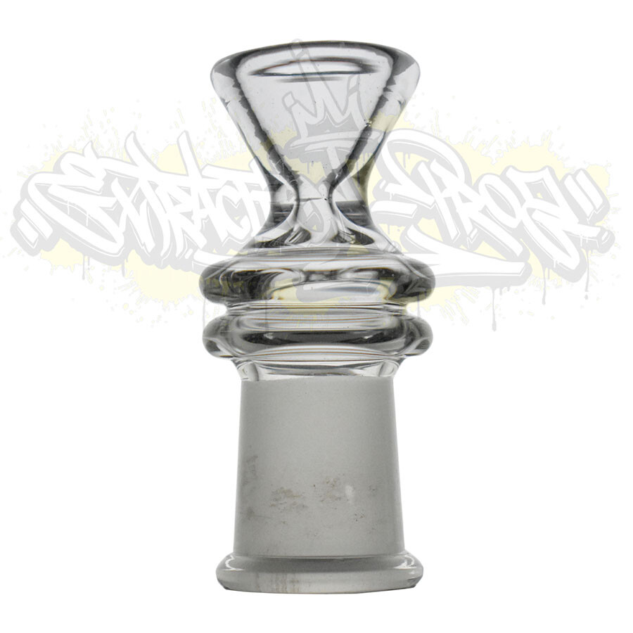 Clear Pyrex Funnel Reverse Female Glass on Glass Art Slide Bowl 10mm 14mm 18mm