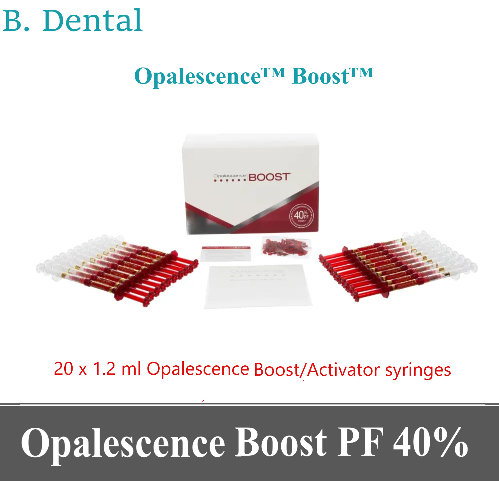 Ultradent Opalescence Boost 40% Tooth Whitening Intro Dental Kit 20/Bx x 1.2mL