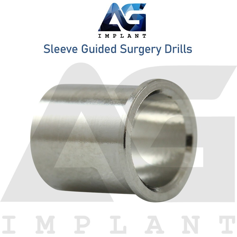 Dental Straight Guided Stopper Drill 3.65mm Full Set With Guide Sleeve Green