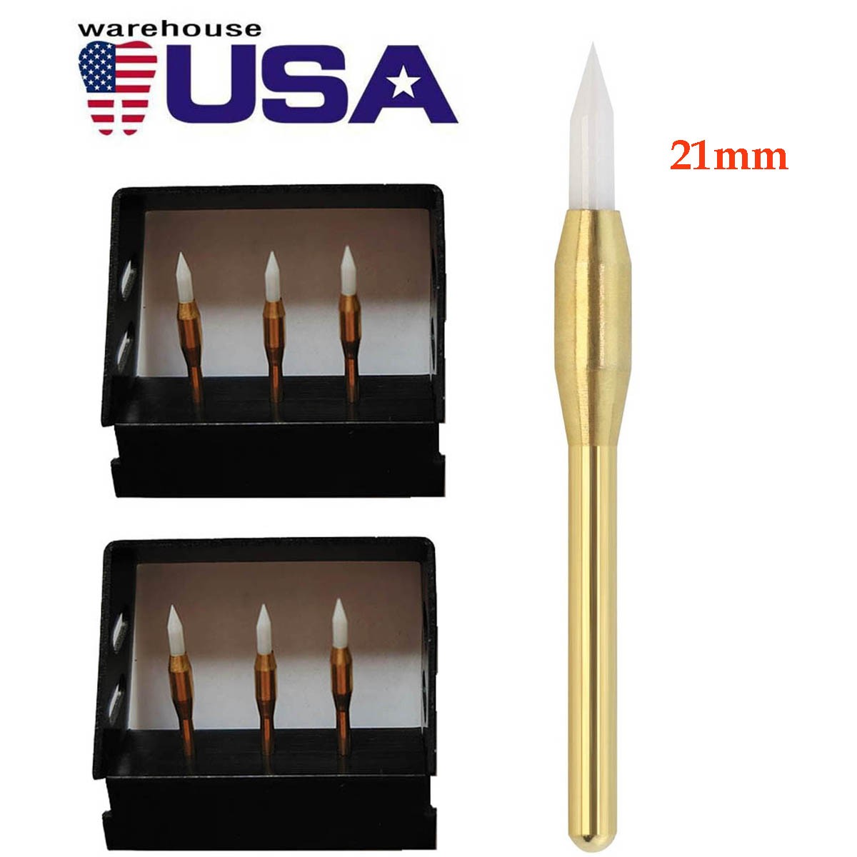 6PCS Dental Surgical Soft Tissue Trimmer Burs for Gingival Gingivectomy 21mm