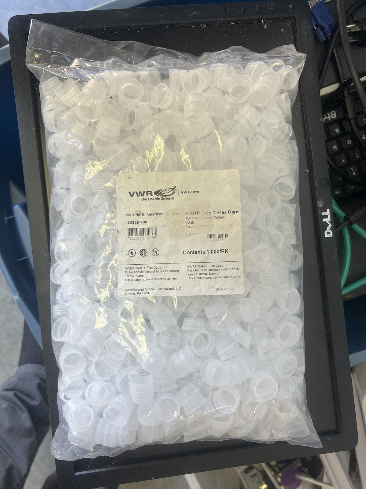VWR Plastic Safe-T-Flex Caps White for 13mm Culture Tubes 60828-760 1000/CASE