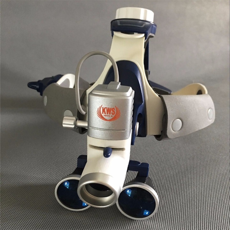 3.5X Binocular Magnifier Medical Loupes + 5W LED Dental Headlight KD-205AY-2
