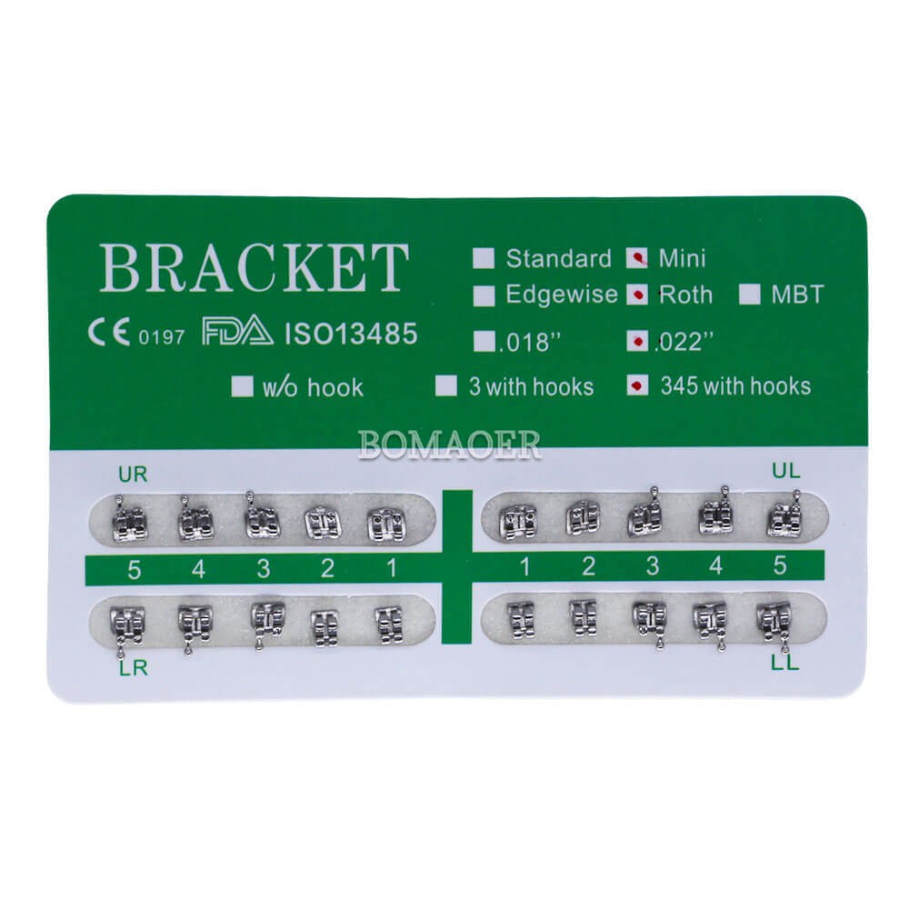 1 Pack Dental Monoblock Metal Bracket Brace Mini MBT 022 345 Hooks 20Pcs/kit