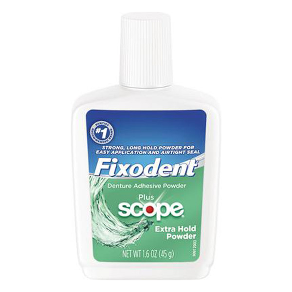 Fixodent Denture Adhesive Powder Plus with Scope 1.6 oz. (24/Case)