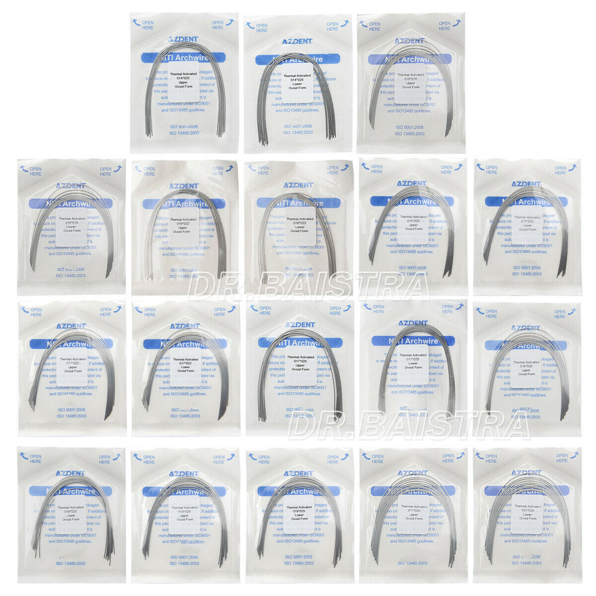 AZDENT Dental Ortho Super Elastic/Thermal Activated Niti Arch Wire Rectangular