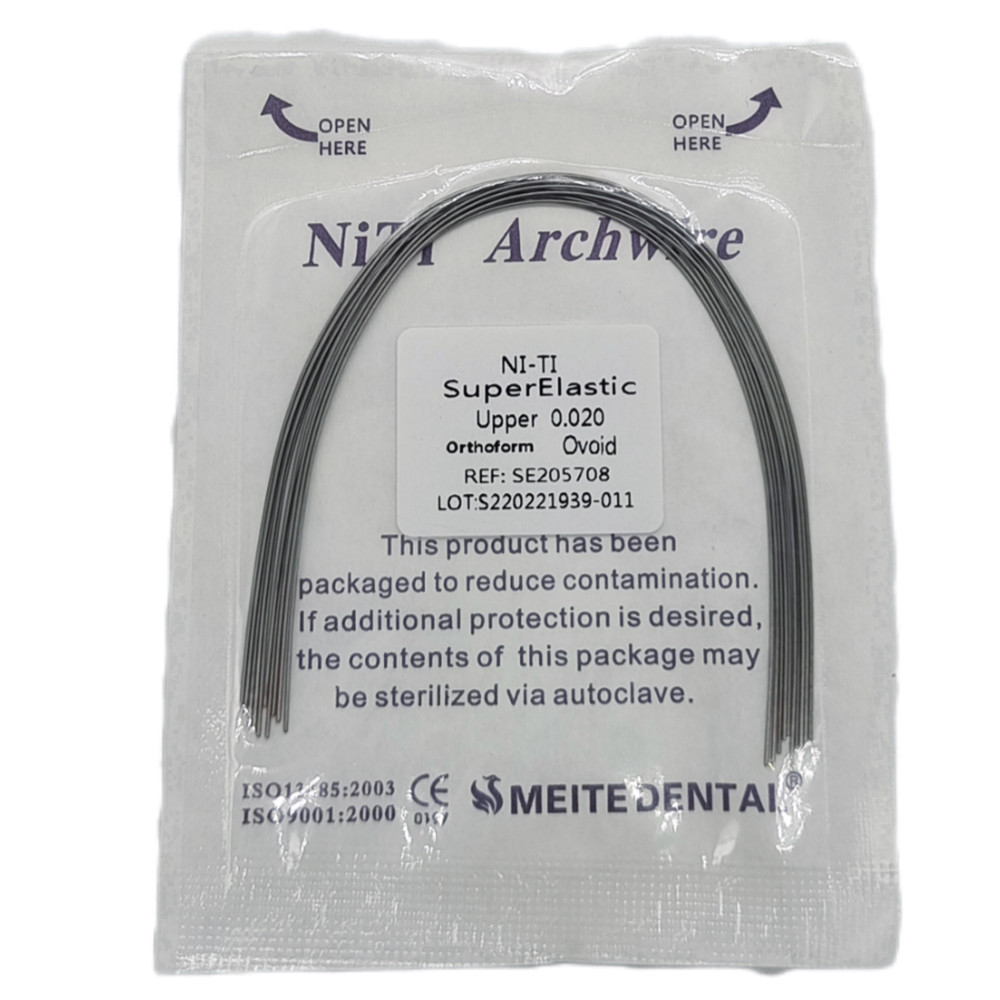 100Packs Dental Ortho Arch Wires Super Elastic Niti Round 012~020 Upper&Lower