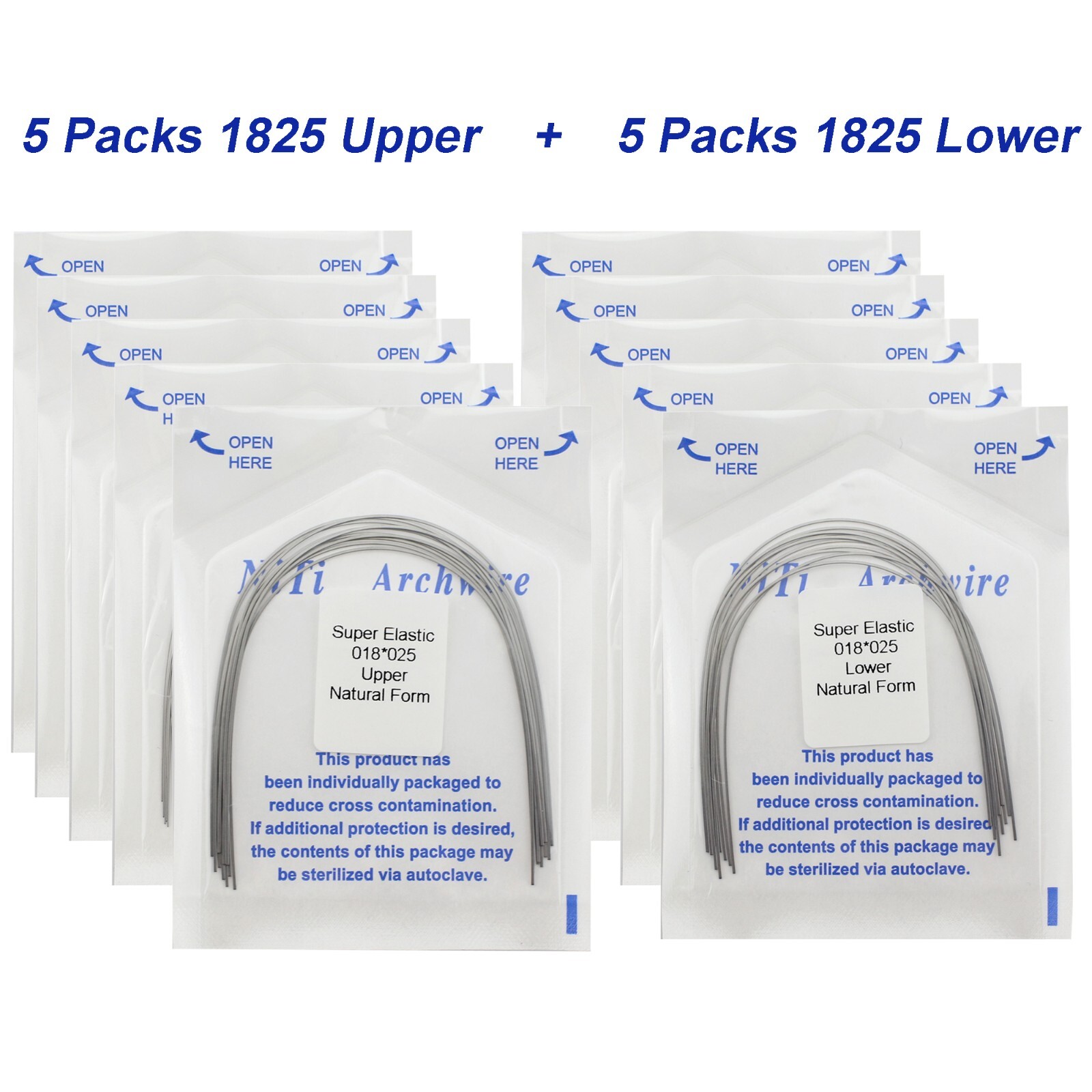 100Pcs Dental Orthodontic Arch Wire Stainless Steel NiTi Ovoid Natural 014 16X22