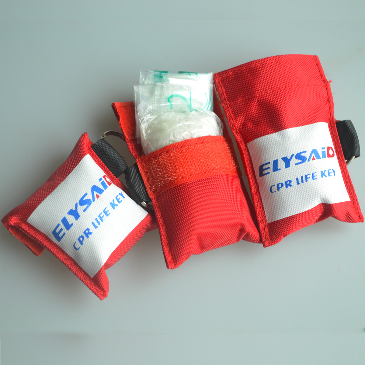 10 PCS CPR ONE-WAY VALVE KEYCHAIN POUCH CPR LIFE KEY CPR MASK&GLOVES