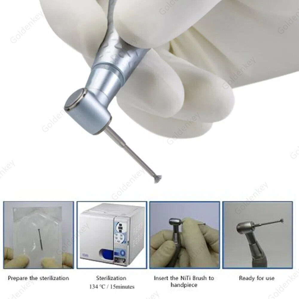 Dental Titanium Brush Peri-implantitis Surface Cleaning Brush Bristles Tool USA