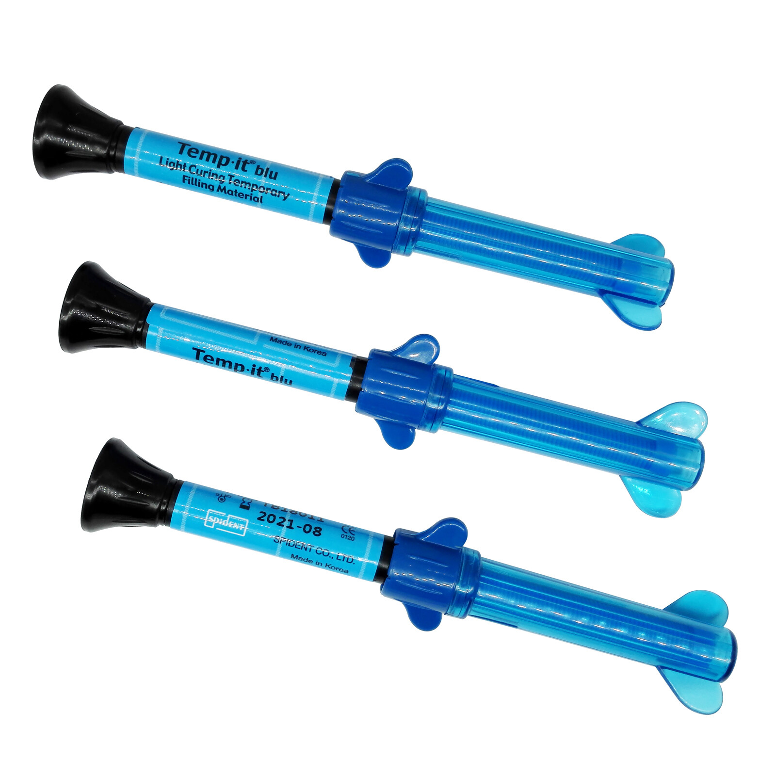 Dental SPIDENT Temp it Blu Light-Curing Temporary Filling Material 3Pcs/Package