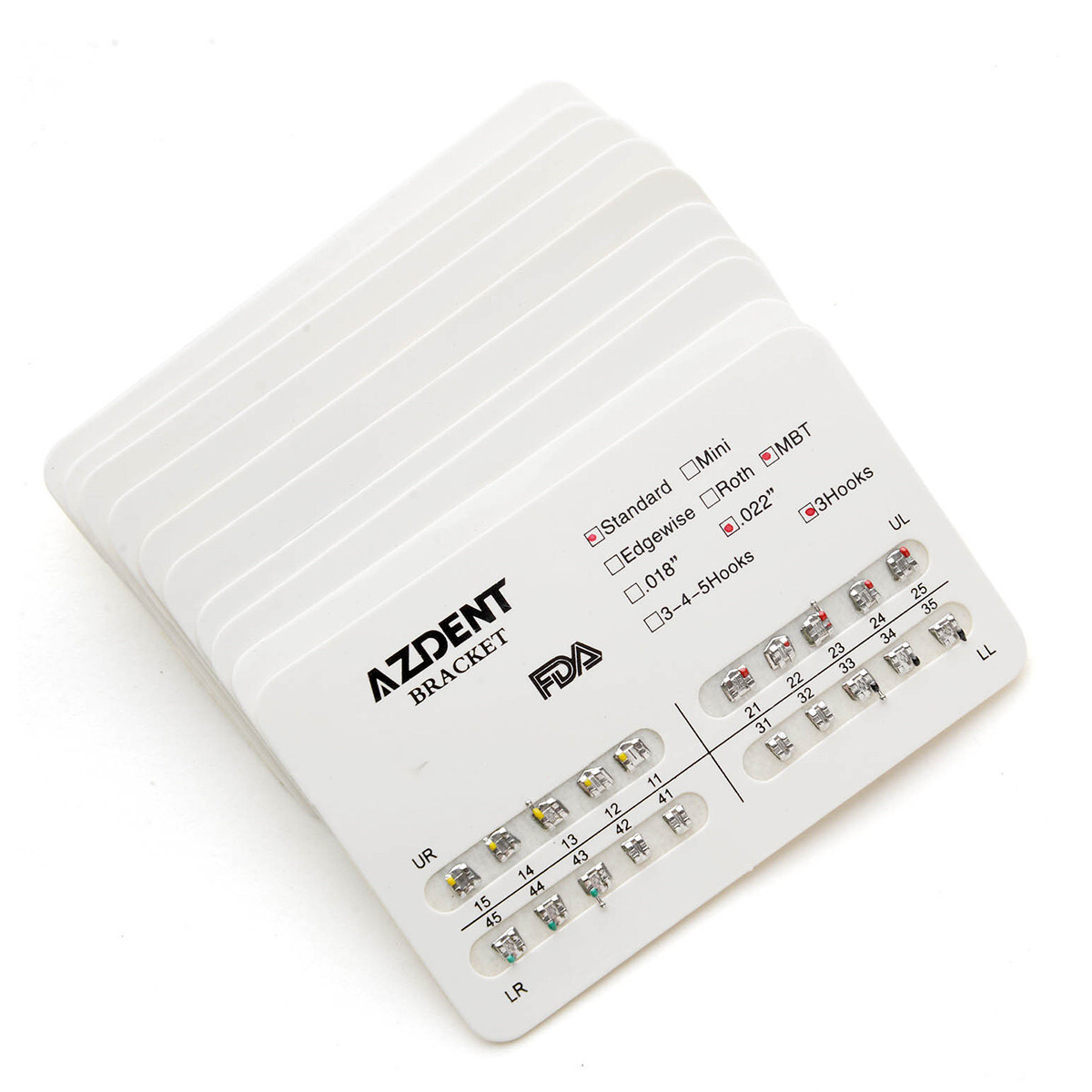 Dental Orthodontic Bracket Brace Mini Standard Edgewise Roth MBT/Orthodontic Wax