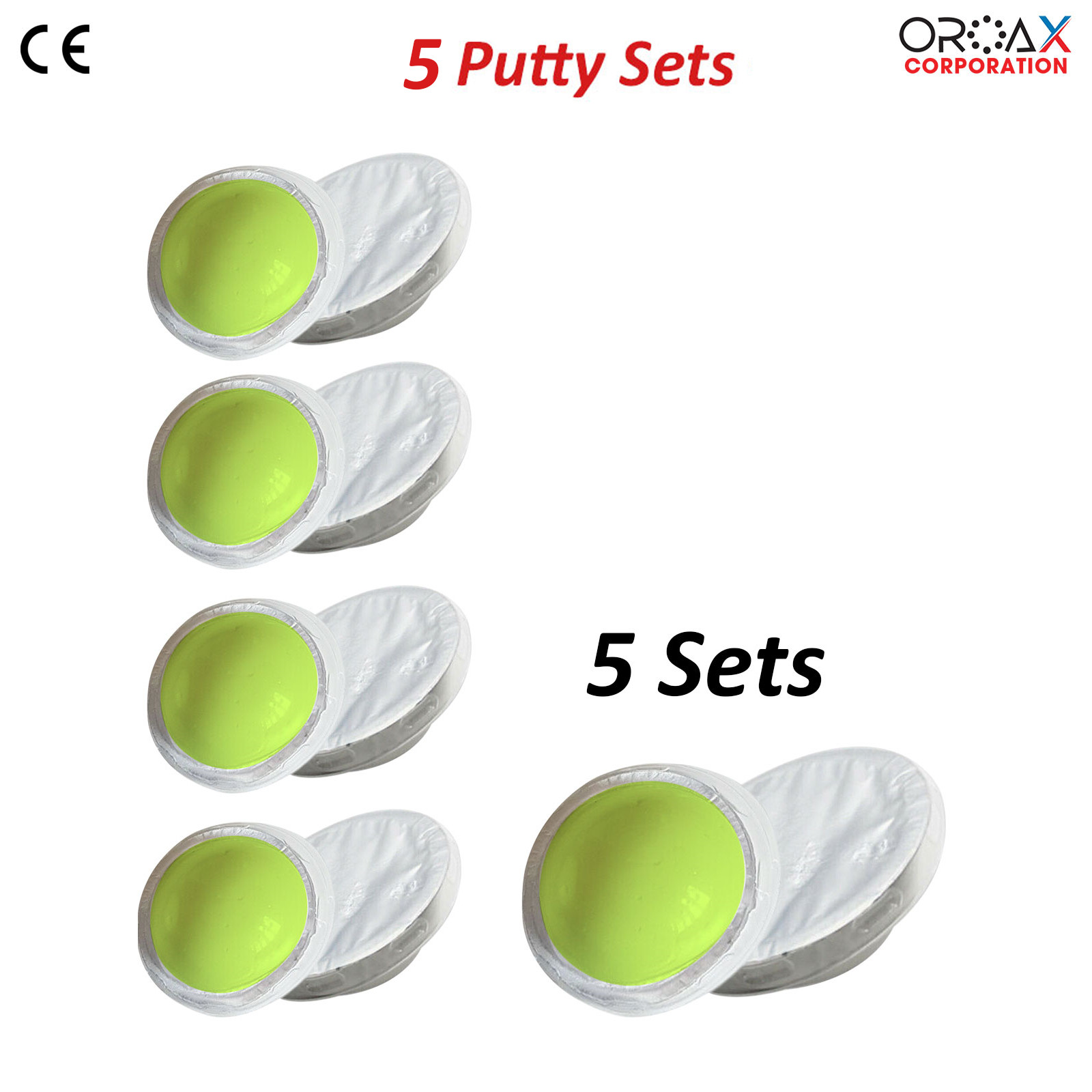 Dental Hydrophilic Firmer Teeth Impression Putty Silicon Material Set of 5