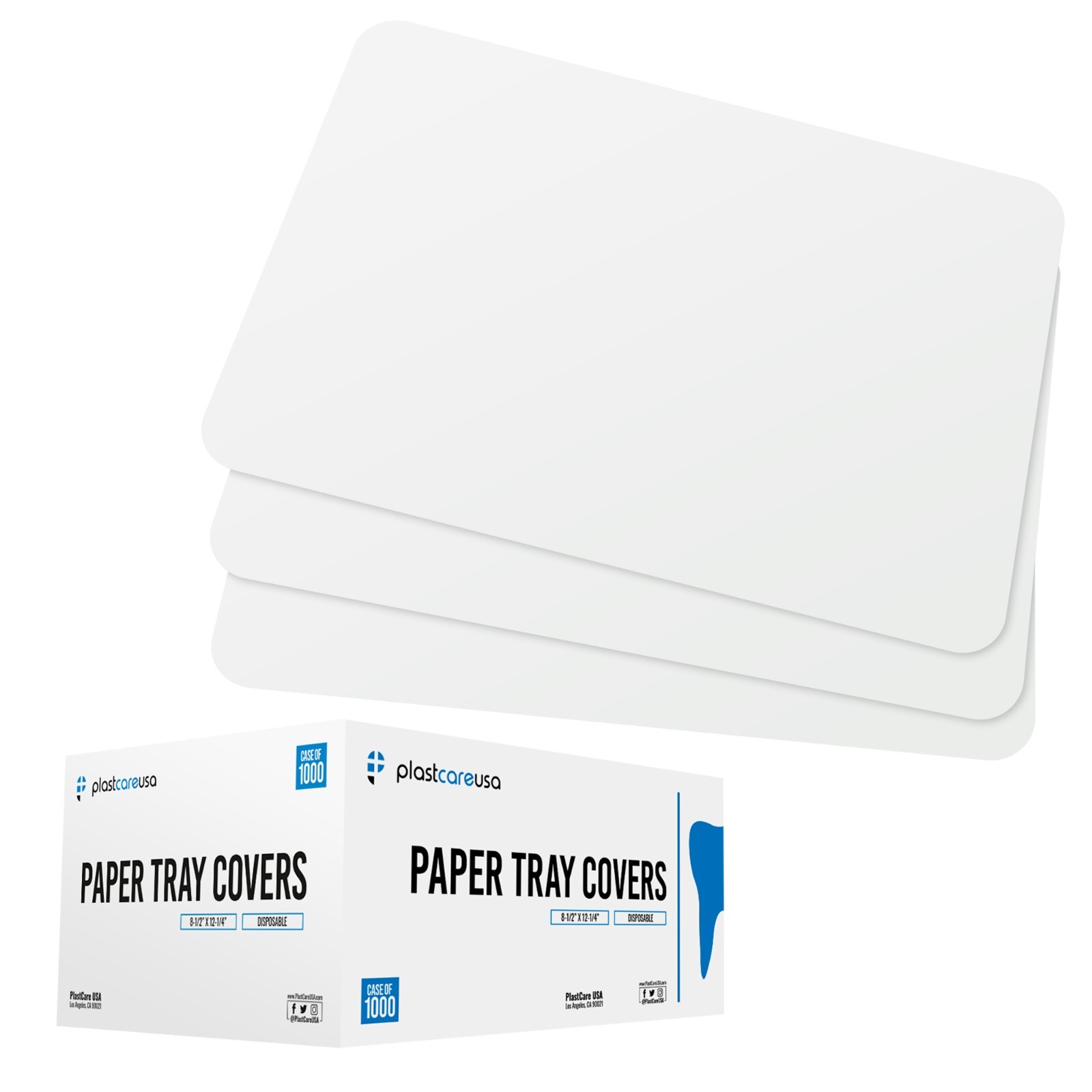 2000 White Paper Dental Tray Covers for Size “B” Trays 8.25 “x 12.25”, Tattoo
