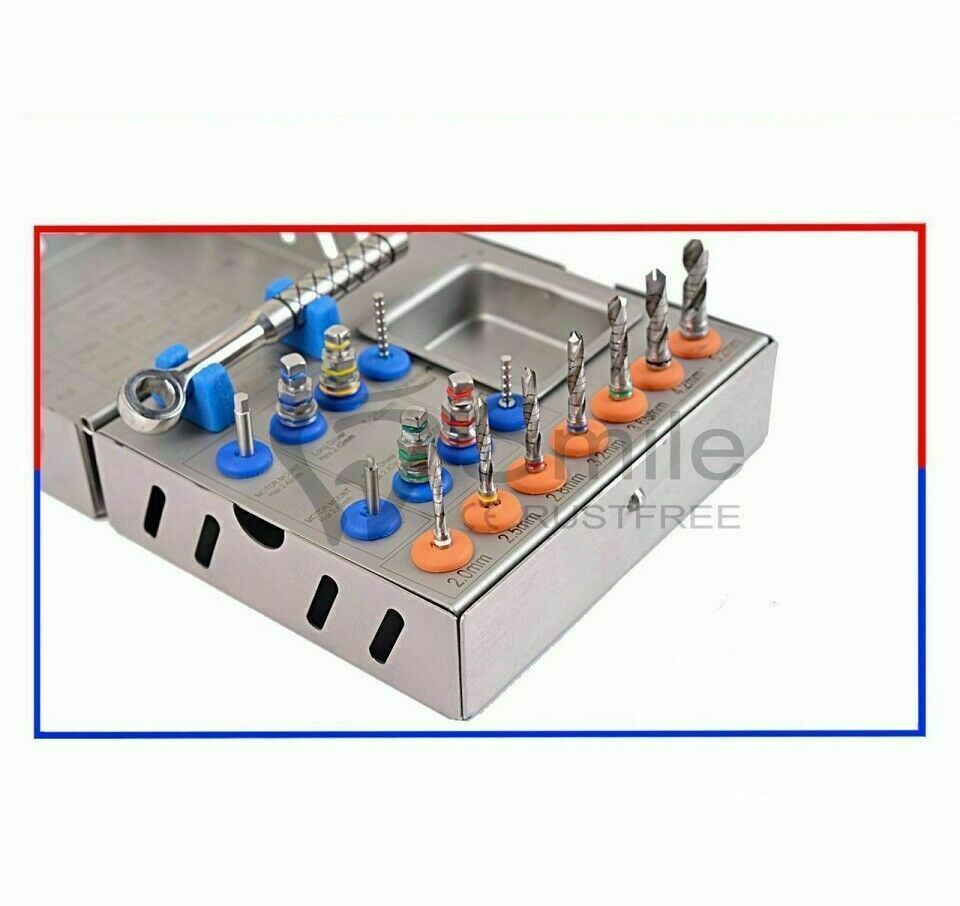Surgical Drills Kit Dental Implant Basic Tools Ratchet Hex Drivers Parallel Pins