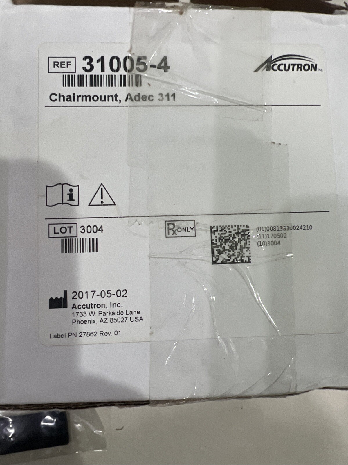 Accutron Aidec 300 Chair Mount Kit PN 31005-4