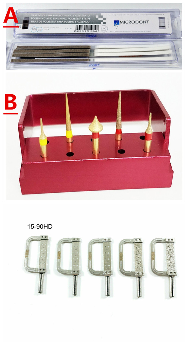 Dental Handpiece sliver Interproximal Enamel Open Saw Diamond Bur Strips 15-90HD
